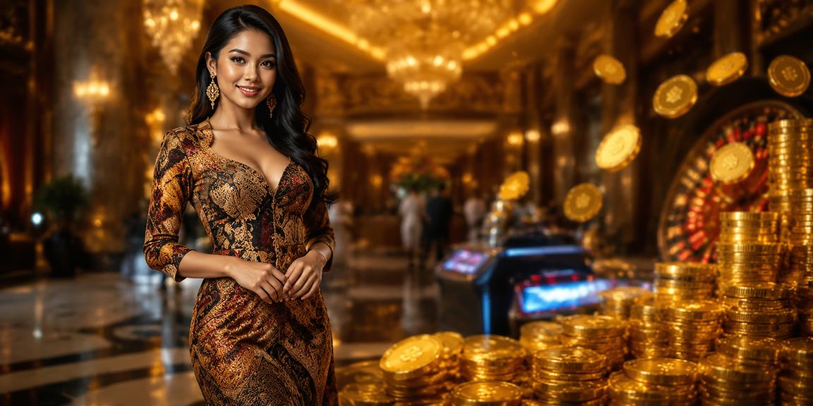 Pertaruhan kasino di Langkawi dengan pakaian batik tradisional Malaysia